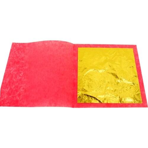 10 Pieces 4.33x4.33cm 24K Real Gold Leaf - Edible Gold Leaf 99.9% Genuine Gold Leaf for Food Decoration - Skin Beauty Gold Leaf