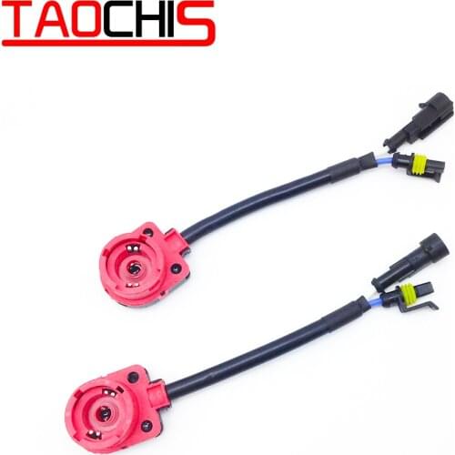 2 pcs TAOCHIS D2S D2R D4S D4R AMP Socket Wire Harness Car Light Replace Upgrade Head light HID Xenon Bulb