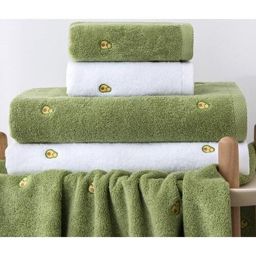 75x35cm avocado style towel cotton face wash household cotton soft absorbent microfiber towel