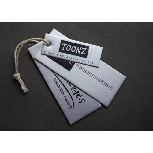 Garment accessories customized/custom logo printed paper clothing tag, bags/hair/scarf custom hang tag DS15017