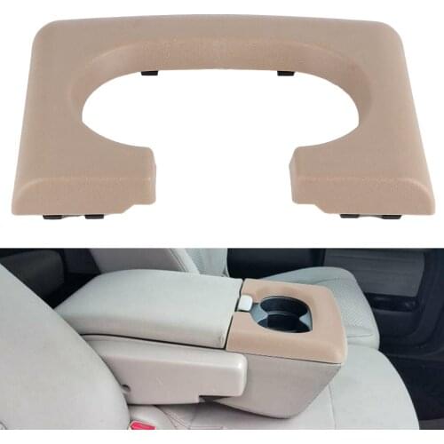Center Console Cup Holder Cover Plate Armrest Pad Beige Fit for Ford F‑150 2004‑2014