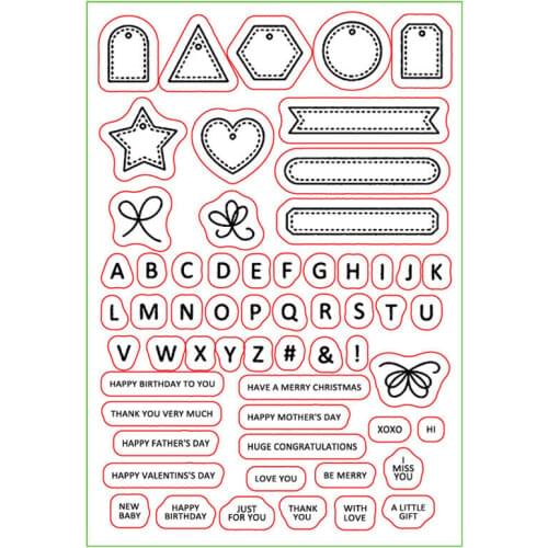 FXL The English alphabet Transparent Clear Silicone Stamp/Seal for DIY scrapbooking/photo album Decorative clear stamp