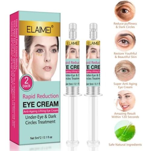 2pcs/box Eye Cream Rapid Reduction Remove Eye Bag Fine Lines Dark Circles Wrinkles Anti Puffiness Moisturizing Cosmetics TSLM1