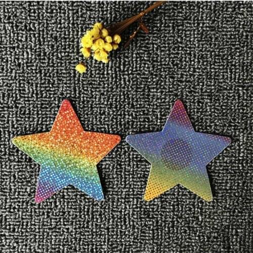 Hot Sale Sexy Intimate Breast Bra Invisible Erotic Bra Accessories For Women Fashion Rainbow Star Nipple Cover Bra Pad NCW101