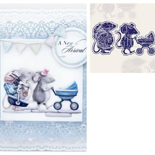 Mouse Metal Cutting Dies DIY Greeting Card Making Scrapbooking Album Decoration Craft Template DIY New for 2021 Arrive Christmas