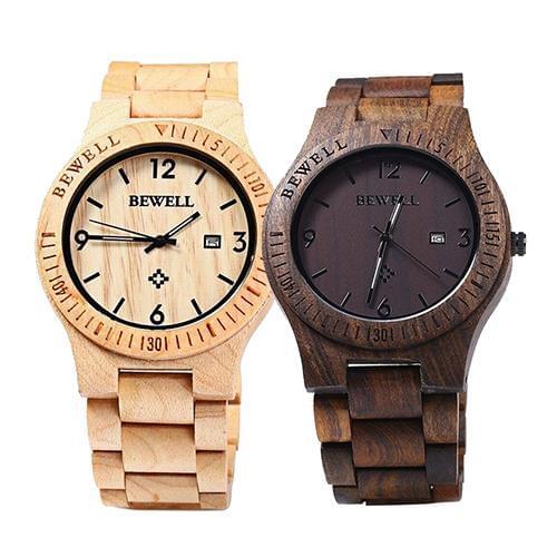 Men Luxury Natural Maple Wooden Handmade Quartz Movement Casual Wrist Watch orologio donna