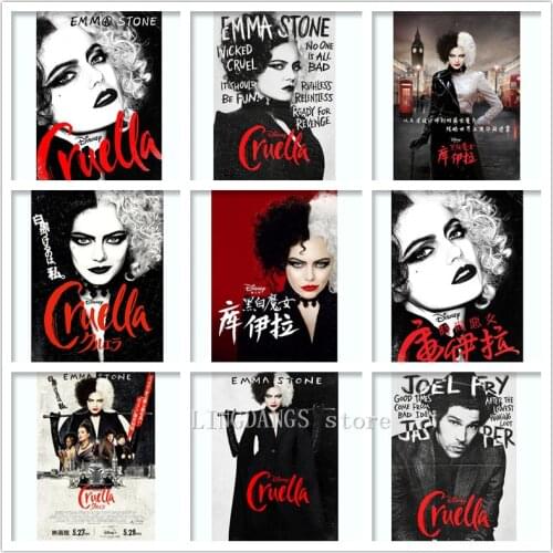5D DIY Diamond Painting Disney Movie Cruella Fashion Wicked Girl Full Drill Diamond Mosaic Embroidery Cross Stitch Home Decor