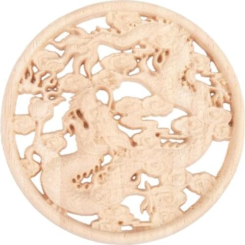 Carved Decal Woodcarving Corner Applique Furniture Door Wooden Cabinet Decoration Decorative Wood Vintage Home Decor