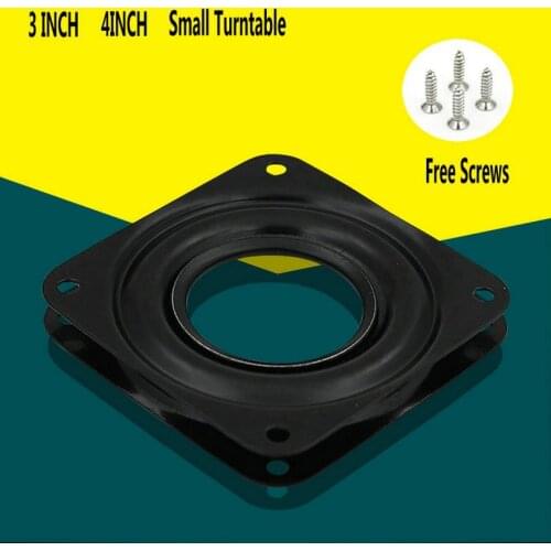 HQ 3-4 INCH SMALL Seat Swivel Plate 360 Degree Rotation Square Lazy Susan Hollow Rotating Display Stand Small Turntable