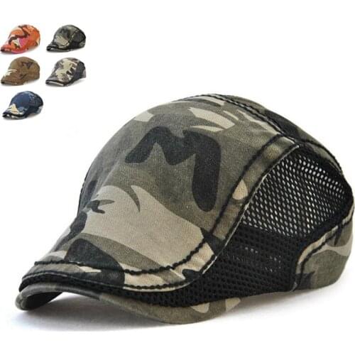 New Fashion Summer Jeans Cap for Men Women Washed Camouflage Denim Hat Casual Newsboy Outdoor Flat Caps Unisex Denim Berets Hats