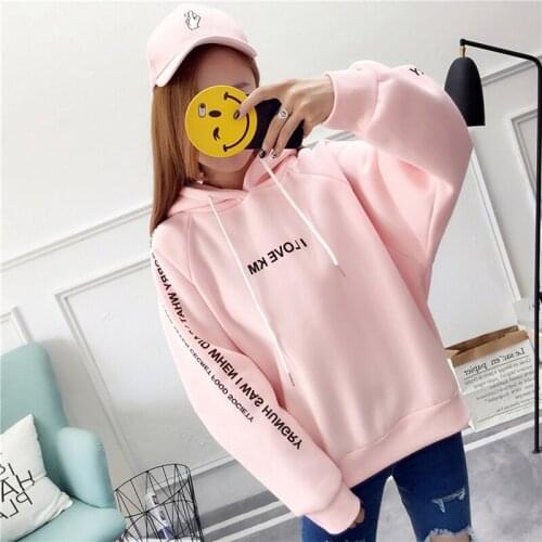 Autumn Women Skateboard Sweatshirt Pullover Harajuku Loose Hip Hop Hooded Top Casual Fashion Street Warm Jacket