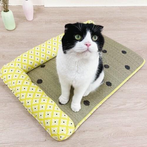 Dog Mat Cooling Summer Pad Mat for Dogs Cat Blanket Sofa Breathable Pet Dog Bed Summer Washable Bed for Cats Cama Para Perro