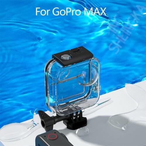 Underwater Waterproof Case For GoPro MAX Panoramic Action Camera Transparent Diving Protective Cover Housing Mount Accessories
