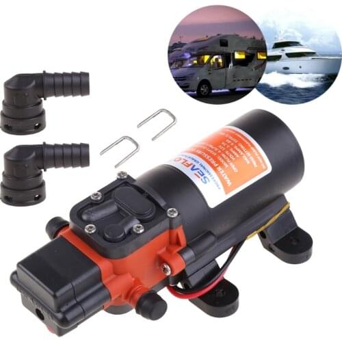 Portable Electric Transfer Water Pump 35 PSI Self-priming Water Diaphragm Pump 12V DC Fresh Water Pressure Pump Marine