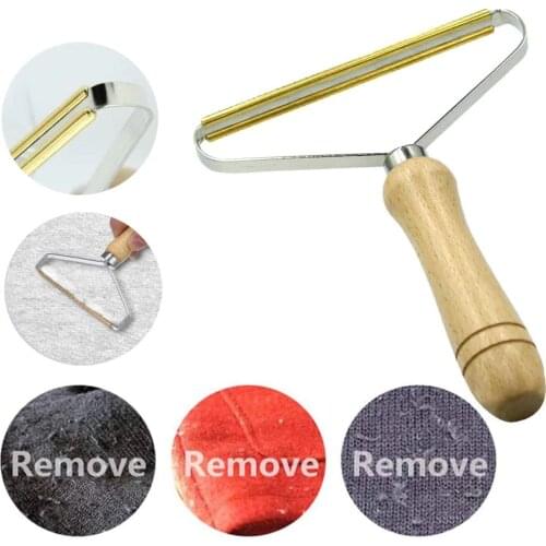 Portable Lint Ball Remover for Clothes Power Free Fluff Removing Roller Fuzz Fabric Shaver Reusable Travel Wood Lint Roller Tool
