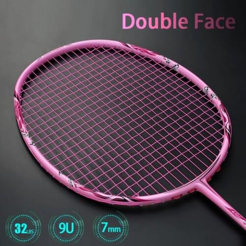 Super Light 9U 57-59G Full Carbon Fiber Badminton Racket Strung Professional Rackets With Strings Bags G5 Offensive Type Racquet