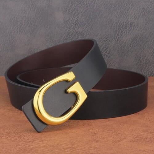 Designer belts High Quality letter Slide buckle Girdle 3.7cm Wide genuine leather fashion Cowskin Casual cintos masculinos