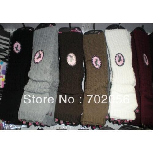 Luxury winter solid Knitted twist Arm Warmers Fingerless long Gloves 24 pairs/lot mixed colors #3418