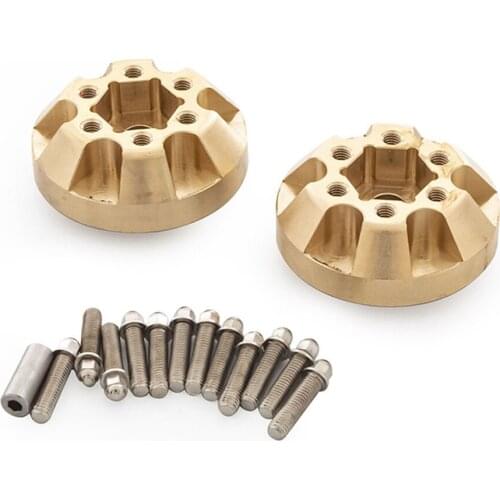 Hexagonal Brass Combiner Thick/Thin Hexagonal Hub Adapter for 1/10 Simulation Climbing Car Accessories