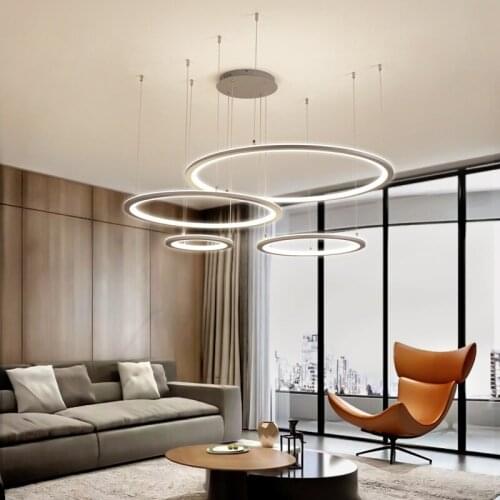 Ring LED Chandelier Residential living room dining room bedroom study room chandelier Decorative lighting for commercial places