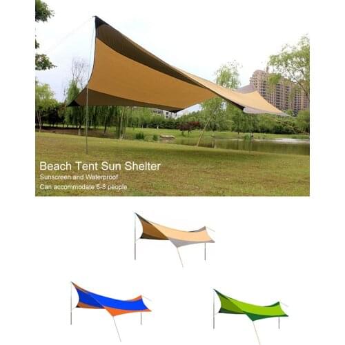 Sun Shade Canopy Tarp Cover Tent Sun Shelter Awning Waterproof UV-resistant Beach Tent Large Sunscreen Shade For Camping Garden