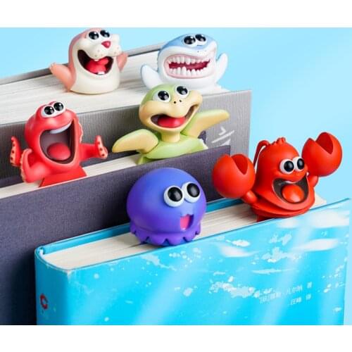 Creative 3D Stereo Bookmark Cute Cartoon Animal Marker Kawaii Cat Panda Bookmark Of Pages Kids Gifts School Stationery Supplies