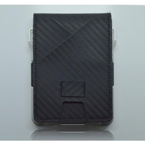 Genuine Leather Magic Wallet ID Bank Card Case Key Holder for Men Women Anti Rfid Aluminium Metal Wallets Credit Card holders