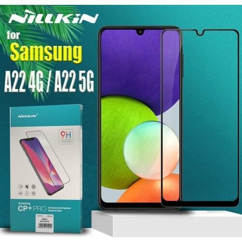 For Samsung A22 5G Tempered Glass Nillkin 9H Hard Full Coverage Clear Safety Protective Glass Screen Protector for Galaxy A22 4G