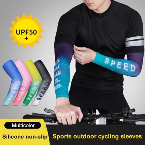 1 Pair Cycling Arm Sleeve Sports Basketball Arm Warmer Sunscreen UV Protection Ice Silk Cooling Running Arm Protection Cover