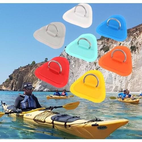 8cm/11cm New Stainless Steel D Ring Pad/Patch With Glue for PVC Inflatable Boat Raft Dinghy Canoe Kayak Surfboard SUP Tie Down