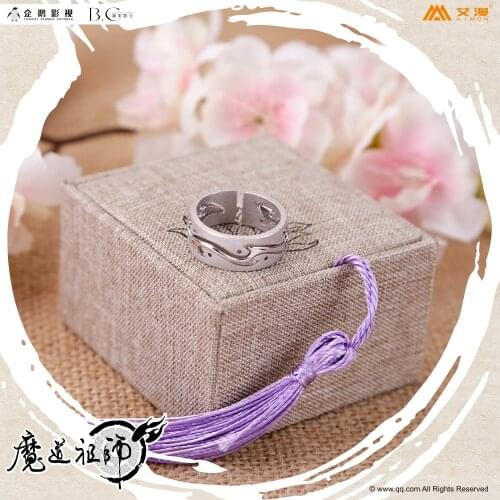 Anime Grandmaster of Demonic Cultivation Jiang Cheng Finger Ring S925 Silver Fashion Jewelry Cosplay Xmas Gifts