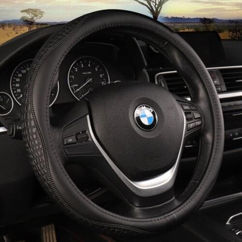 Genuine Crocodile Leather Steering Wheel Cover Case High Class Luxury Interior Accessories For Mondeo Passat Regal Ford Escape