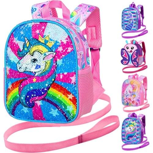 Backpack Leash for Toddlers, 9.5 inch Kids Unicorn Safety Leashes