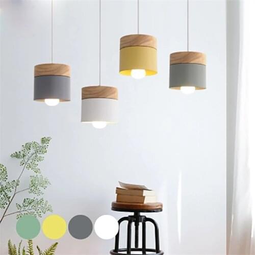 LED Wood Pendant Light Modern Nordic Pendant Lamp LED pendant lighting Bedroom Bedside Study Corridor Hotel Cafe pendant lamps