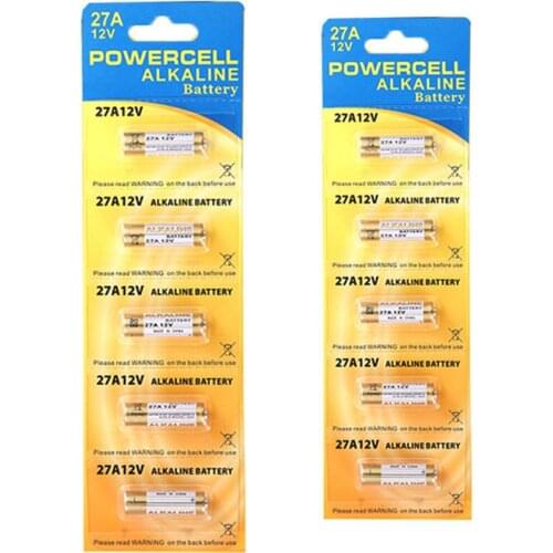 GTF 5Pcs 12V27A Dry Alkaline Battery 27A12V Batteries Remote Controller for Doorbell Car Alarm Walkman Car Remote Control