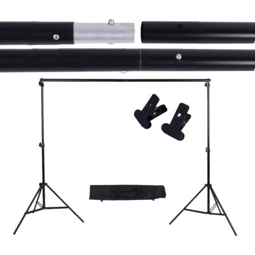 Photo Studio Kit 2 * 3m / 6.6 * 9.8ft Adjustable Background Support Stand Photo Backdrop Crossbar Kit photography accessories