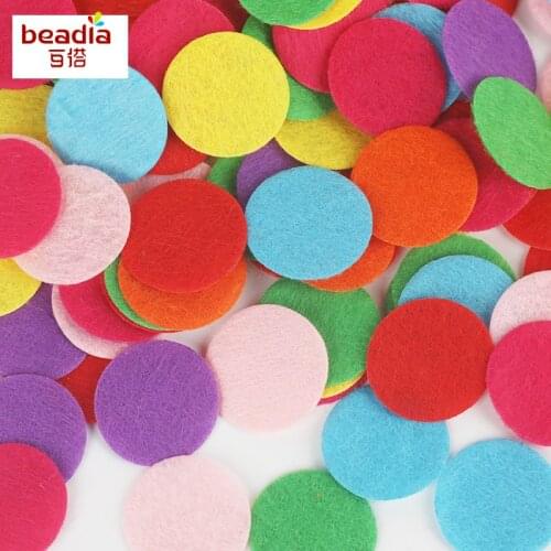 Round 300PCS Felt Cloth Felt Fabric Polyester Fabrics Needlework Diy Needle Sewing Handmade /Craft/Scrapbooking