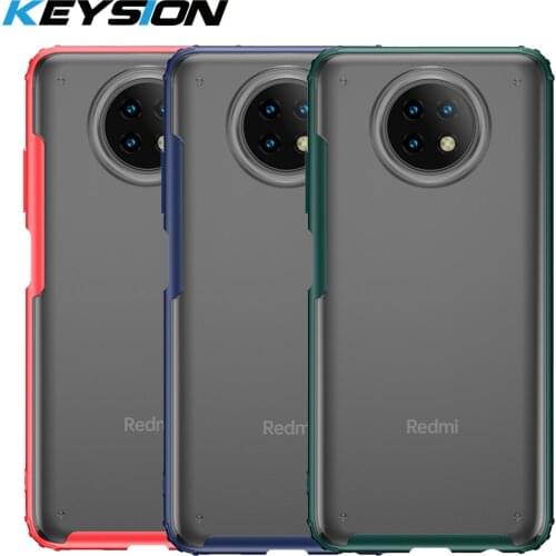 KEYSION Matte Case for Redmi Note 9T 5G 9 Power Transparent Airbag Shockproof Phone Back Cover for Xiaomi Mi 10T Pro 5G 10T Lite