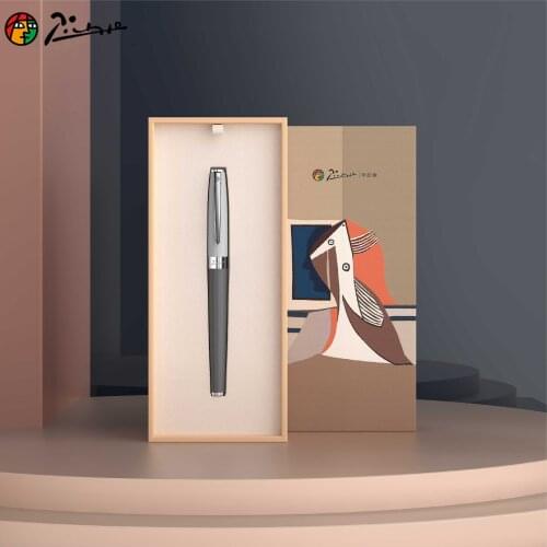 Pimio Metal Fountain Pen Picasso Morandi Color Pens 0.5MM F Nib Business Office Stationery Supplies with Gift Box for Birthday