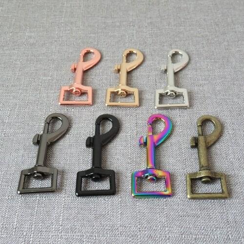 50 pcs 20mm metal carabiner belt Hook DIY bag dog leash straps clip buckle webbing sewing accessory spring clasp hardware