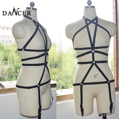 2015 New Supremacy Body Harness fashionable sexy geometric black harness for lady