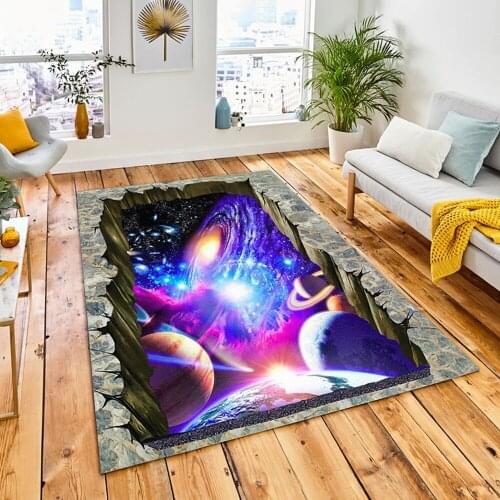 New Nordic Carpet Soft Flannel 3D Printed Area Rugs Parlor Galaxy Space Mat Home Anti-slip Big Carpets for Living Room Decor Rug
