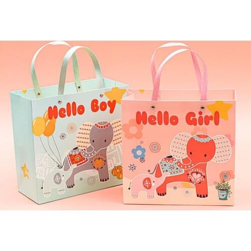 Childrens birthday gift bag, candy packaging box, baby full moon birthday gift bag Packaging bags wedding gifts for guests