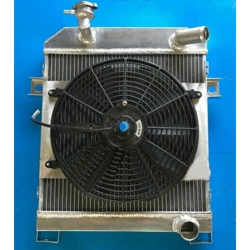 Full aluminum RADIATOR+SHROUD+FAN for JAGUAR MK1/MK2 MK I/II S-TYPE SALOON M/T 1955-1967 55 56 60 66 67