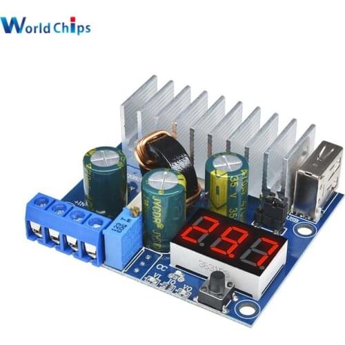 USB 100W 6A Boost Step Up Module 3-35V DC-DC Converter Power Supply Voltage Regulator LED Digital Display for Car Phone Charging