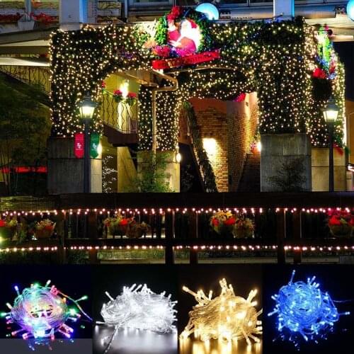 Christmas Led COPPER Wire String Fairy Lights Christmas Tree Ornaments Holiday Festival Party Home Decor UK Plug