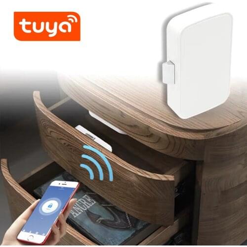 Keyless Tuya APP Bluetooth-compatible Control Smart Invisible File Cabinet Drawer Lock Non-drill Installation