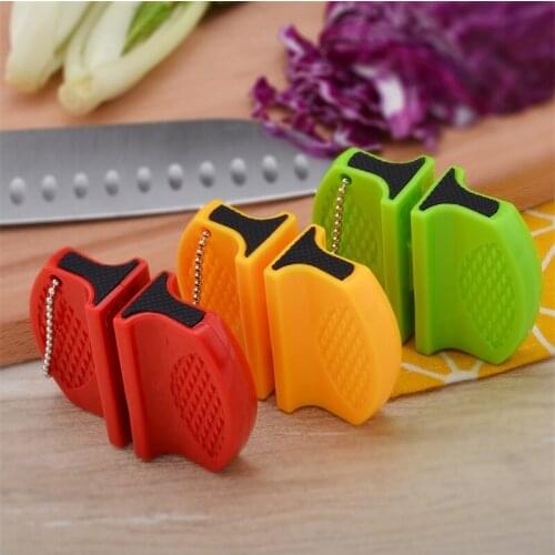 4@# Sharpener Kitchen Knife Practical Kitchen Tools Accessories Creative Butterfly Type Two-Stage Camping Pocket Knife Sharpener