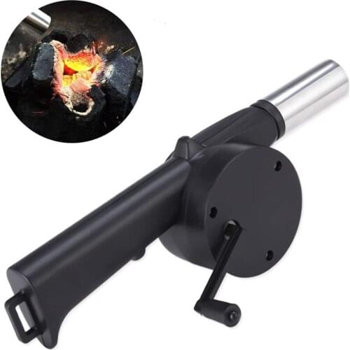 Outdoor Barbecue Fan Hand-Cranked Air Blower Portable BBQ Grill Fire Bellows Tools Kitchen Accessories Barbecue Combustion Tools