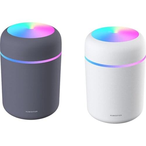 300ml Air Humidifier USB Ultrasonic Aroma Essential Oil Diffuser Romantic Soft Light Humidifier Mini Cool Mist Maker Purifier